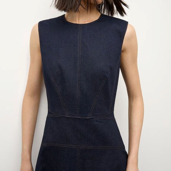 New AUTH Veronica Beard Karrigan Denim Midi Dress - Picture 2 of 8